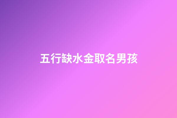 五行缺水金取名男孩(五行缺水取名男孩姓朱)-第1張-男孩起名-玄機派