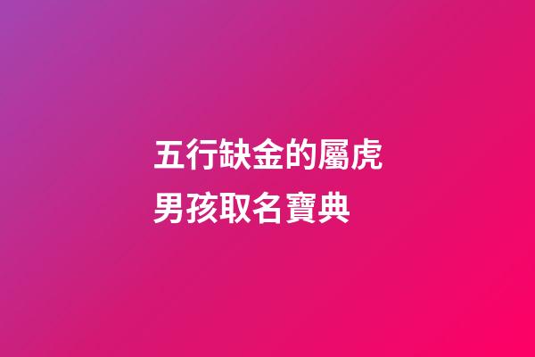 五行缺金的屬虎男孩取名寶典(五行缺金的男寶寶名字大全)-第1張-男孩起名-玄機(jī)派