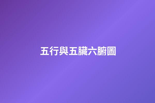 五行與五臟六腑圖