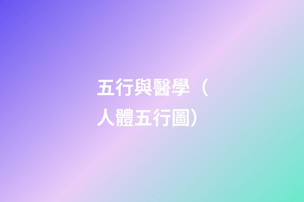 五行與醫學（人體五行圖）