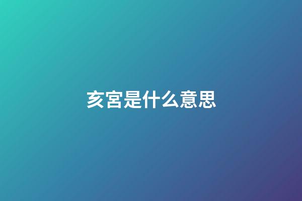 亥宮是什么意思