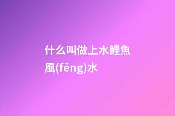 什么叫做上水鯉魚風(fēng)水