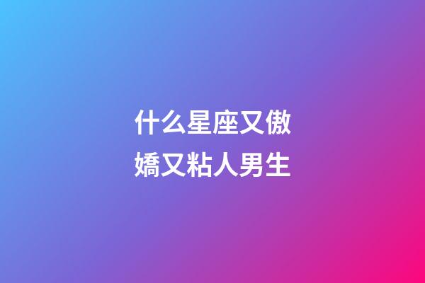 什么星座又傲嬌又粘人男生-第1張-星座運勢-玄機派