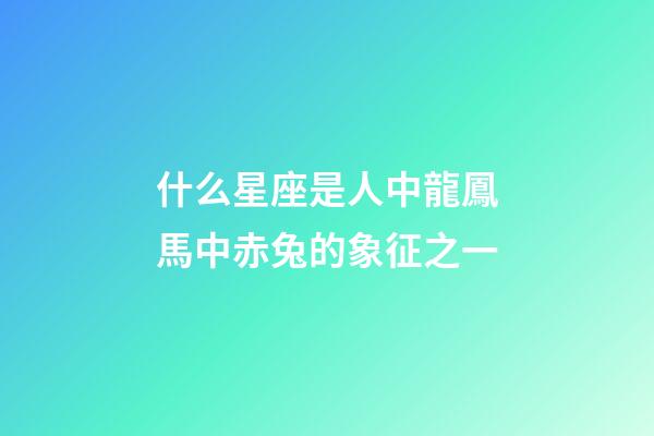 什么星座是人中龍鳳馬中赤兔的象征之一-第1張-星座運勢-玄機派