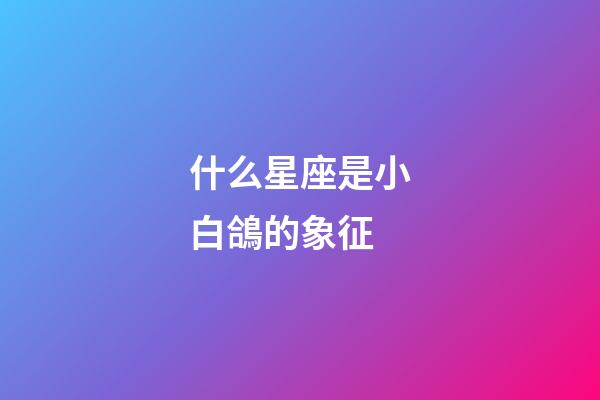 什么星座是小白鴿的象征-第1張-星座運勢-玄機派