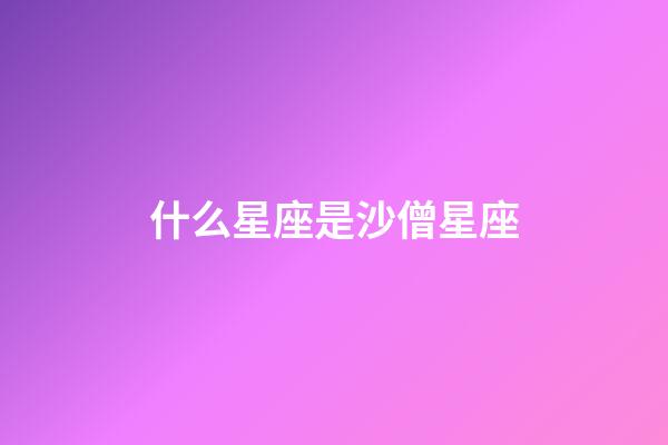 什么星座是沙僧星座-第1張-星座運勢-玄機派