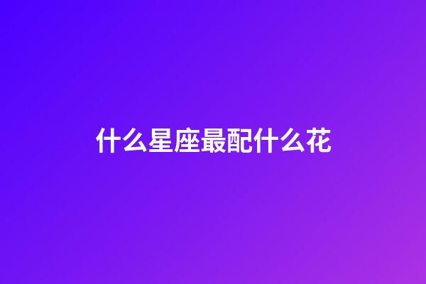 什么星座最配什么花-第1張-星座運勢-玄機派