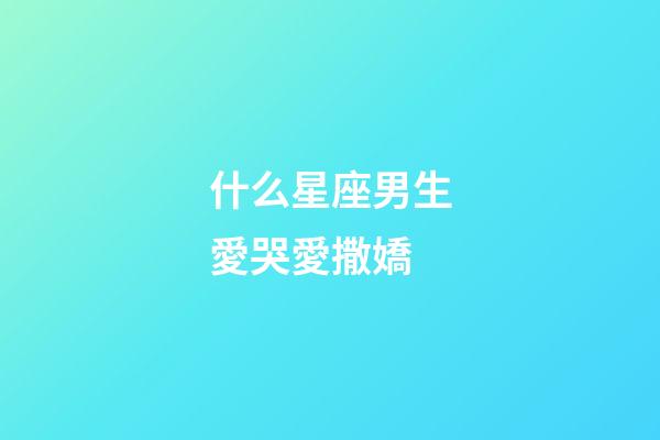 什么星座男生愛哭愛撒嬌-第1張-星座運勢-玄機派