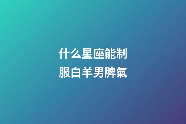 什么星座能制服白羊男脾氣-第1張-星座運(yùn)勢(shì)-玄機(jī)派