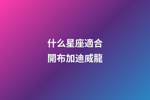 什么星座適合開布加迪威龍