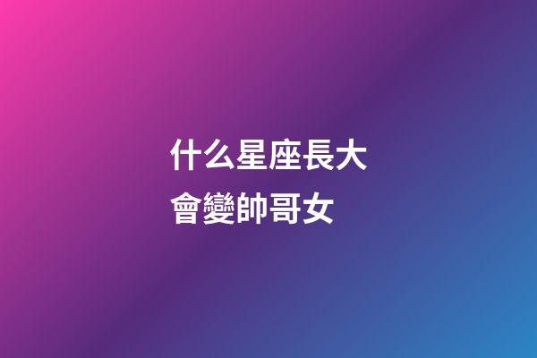 什么星座長大會變帥哥女-第1張-星座運勢-玄機派