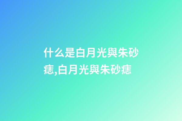 什么是白月光與朱砂痣,白月光與朱砂痣-第1張-觀點(diǎn)-玄機(jī)派