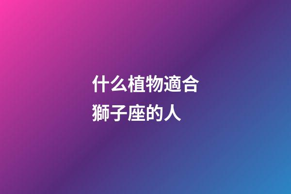什么植物適合獅子座的人-第1張-星座運勢-玄機派