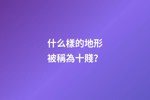 什么樣的地形被稱為十賤？