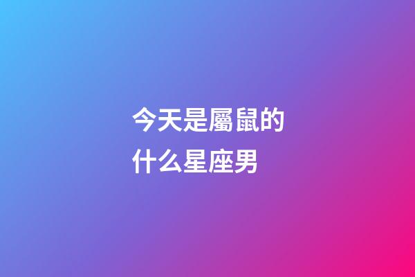 今天是屬鼠的什么星座男-第1張-星座運勢-玄機派
