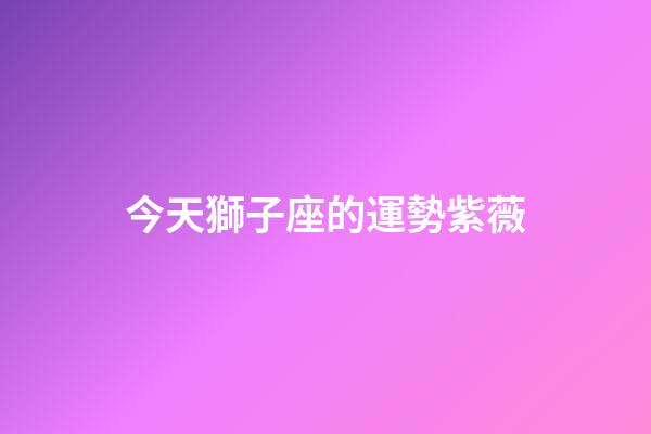 今天獅子座的運勢紫薇-第1張-星座運勢-玄機派