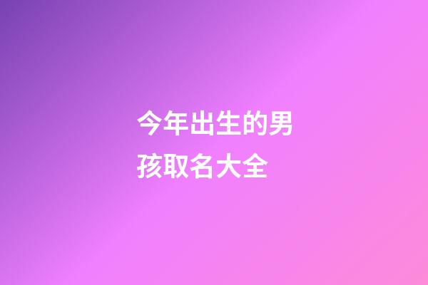 今年出生的男孩取名大全(今年出生的男孩取啥名字好)-第1張-男孩起名-玄機派