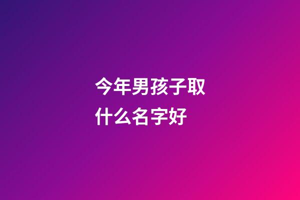 今年男孩子取什么名字好(今年男孩子取什么名字好聽)-第1張-男孩起名-玄機派