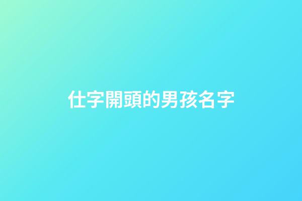 仕字開頭的男孩名字(仕字取名字大全男孩)-第1張-男孩起名-玄機派