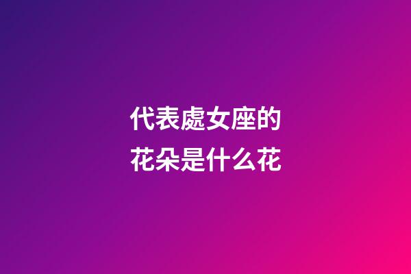 代表處女座的花朵是什么花-第1張-星座運勢-玄機派