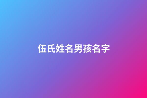 伍氏姓名男孩名字(伍姓男孩名字獨(dú)特好聽)-第1張-男孩起名-玄機(jī)派