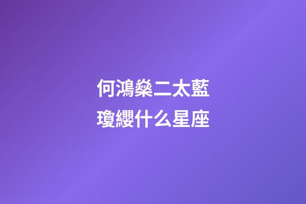 何鴻燊二太藍瓊纓什么星座-第1張-星座運勢-玄機派