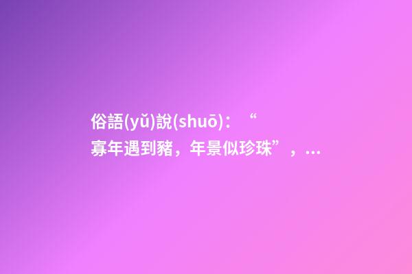 俗語(yǔ)說(shuō)：“寡年遇到豬，年景似珍珠”，寡年是什么？是好是壞？