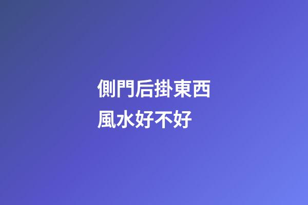 側門后掛東西風水好不好