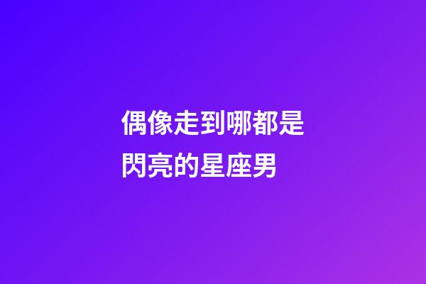 偶像走到哪都是閃亮的星座男-第1張-星座運勢-玄機派