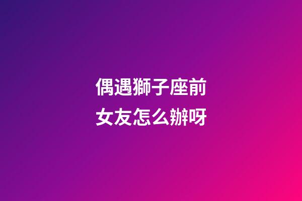 偶遇獅子座前女友怎么辦呀-第1張-星座運勢-玄機派