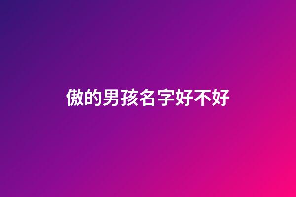 傲的男孩名字好不好(傲字的名字好聽)-第1張-男孩起名-玄機派