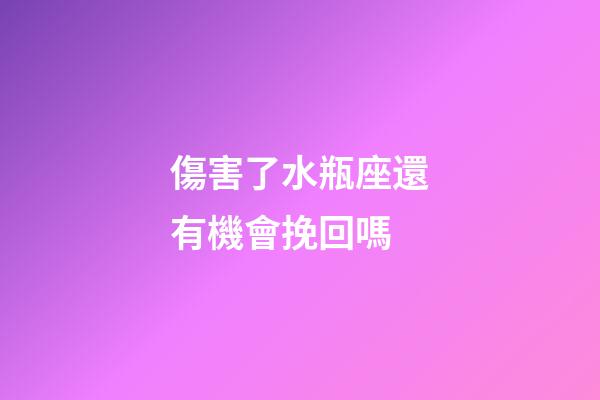 傷害了水瓶座還有機會挽回嗎-第1張-星座運勢-玄機派