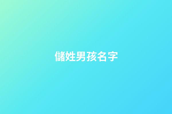 儲姓男孩名字(儲姓男孩名字大全宜字輩)-第1張-男孩起名-玄機派