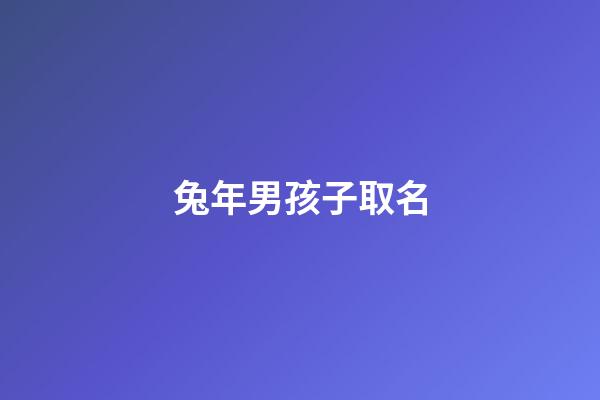 兔年男孩子取名(兔年男孩子取名字大全一個字)-第1張-男孩起名-玄機派