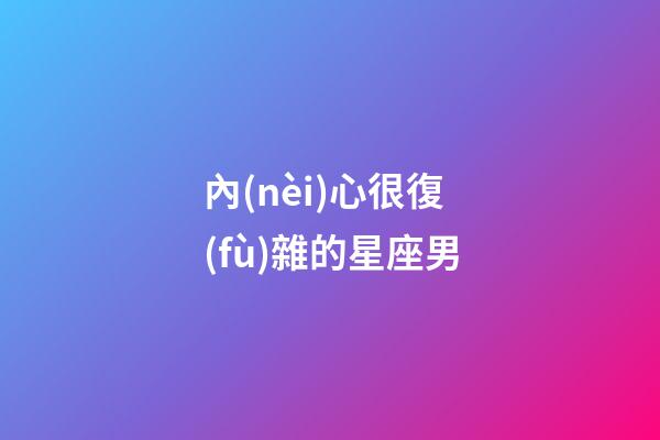 內(nèi)心很復(fù)雜的星座男-第1張-星座運(yùn)勢(shì)-玄機(jī)派