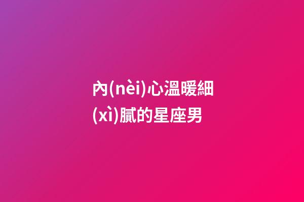 內(nèi)心溫暖細(xì)膩的星座男-第1張-星座運(yùn)勢-玄機(jī)派