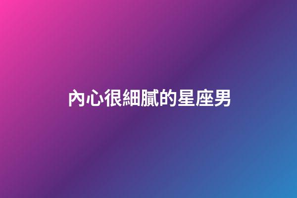 內心很細膩的星座男-第1張-星座運勢-玄機派