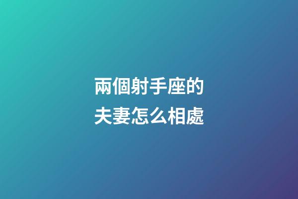 兩個射手座的夫妻怎么相處-第1張-星座運勢-玄機派
