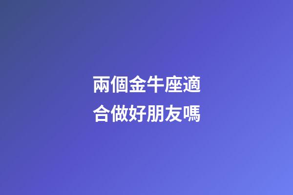 兩個金牛座適合做好朋友嗎-第1張-星座運勢-玄機派