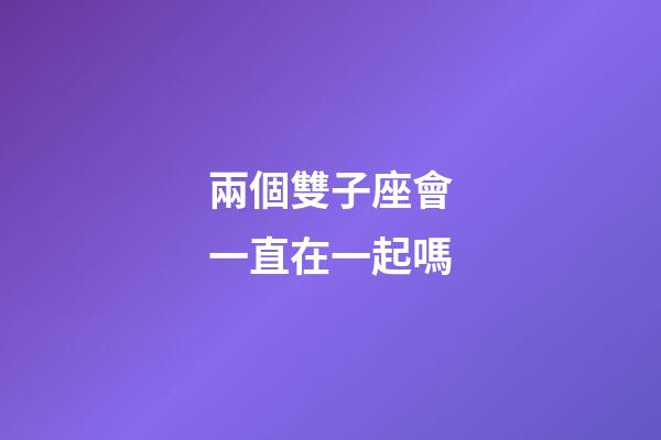 兩個雙子座會一直在一起嗎-第1張-星座運勢-玄機派