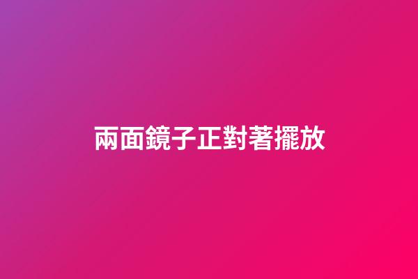 兩面鏡子正對著擺放