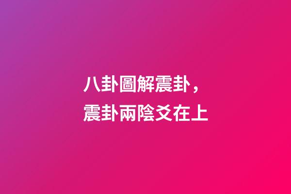 八卦圖解震卦，震卦兩陰爻在上