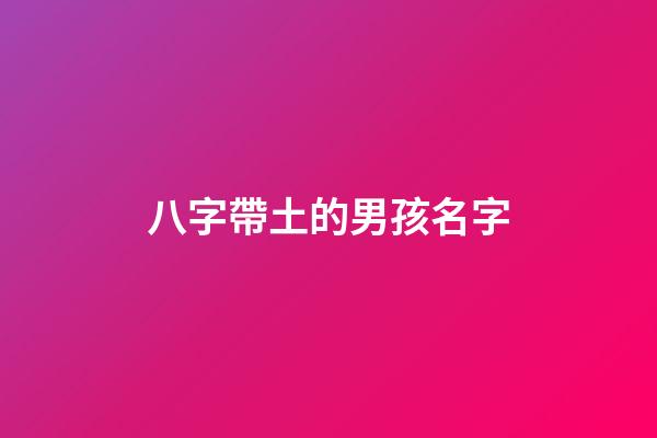 八字帶土的男孩名字(名字帶土屬性的男孩名字)-第1張-男孩起名-玄機派