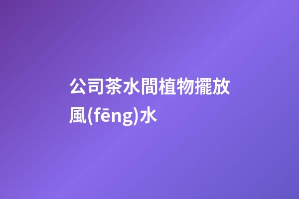 公司茶水間植物擺放風(fēng)水