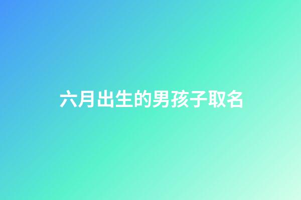 六月出生的男孩子取名(六月出生的男孩子取名字)-第1張-男孩起名-玄機派