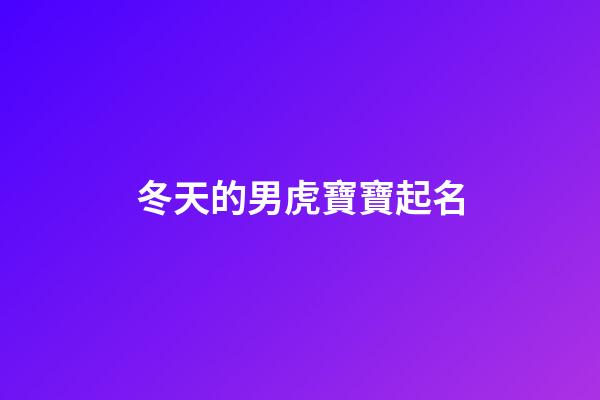 冬天的男虎寶寶起名(虎年冬季出生的男寶寶名字)-第1張-男孩起名-玄機派