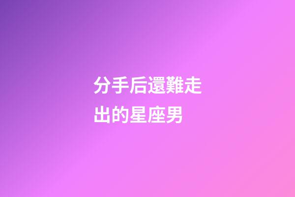 分手后還難走出的星座男-第1張-星座運勢-玄機派