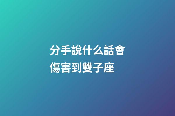 分手說什么話會傷害到雙子座-第1張-星座運勢-玄機派