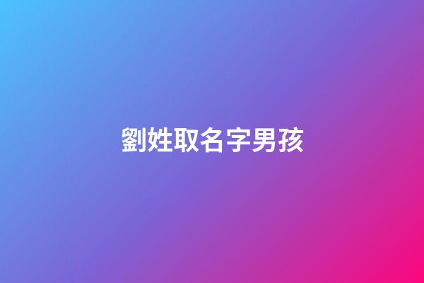 劉姓取名字男孩(劉姓取名字男孩倆字還是三字)-第1張-男孩起名-玄機派