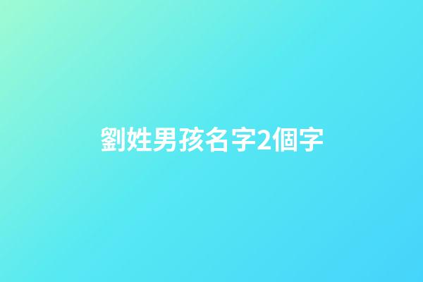 劉姓男孩名字2個字(劉姓男孩名字2個字霸氣)-第1張-男孩起名-玄機派